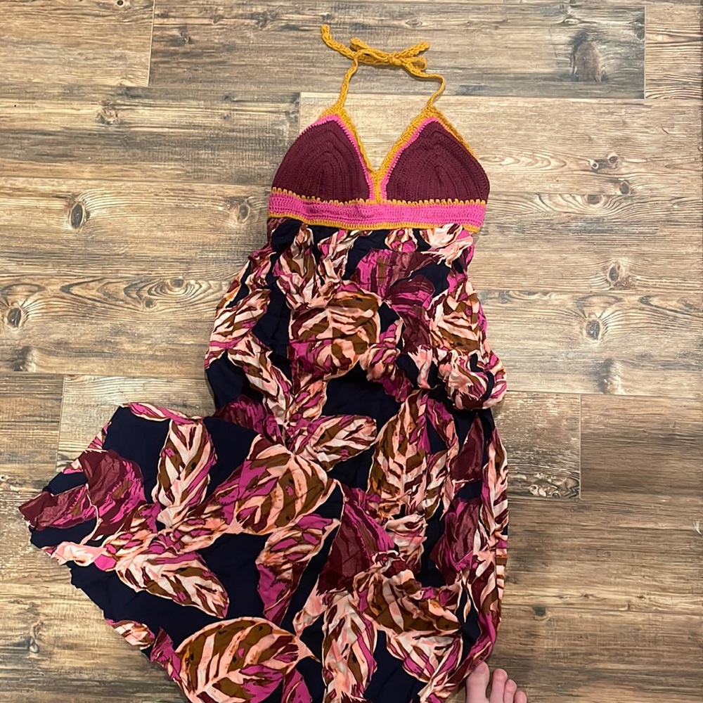 Crochet top maxi dress size medium